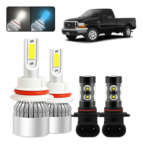 Kit Focos Led 9007 9145 Para Ford F-250 Super Duty 1999-2005