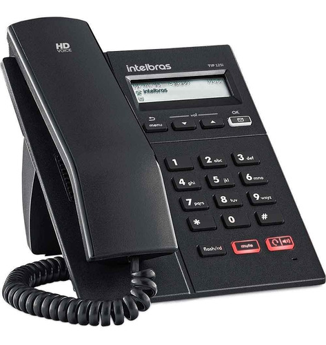 Telefone Intelbras Ip Tip 125i Com Tela Lcd