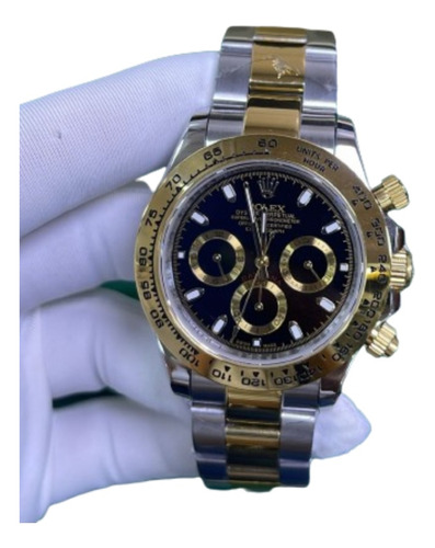 Rolex Daytona Prata E Dourado Base Eta 2840 Cristal Safira 