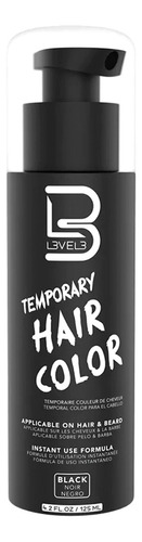 Level 3 Tinte  Cabello Y Barba Temporal Hair Black X125 Ml