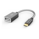 Cablecreation Micro Usb 2.0 Otg Cable Trenzado On The Go Ada