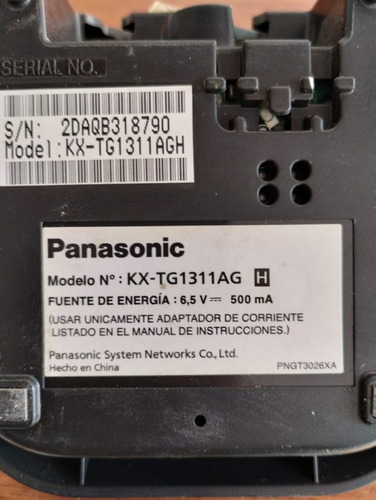 Teléfono Inalámbri Panasonic Kx-tg1311ag Negro Usado Liquido