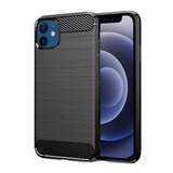 Funda Tpu Carbono Para iPhone 12 Mini Pro Max + Templado 9d