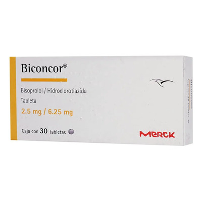 Biconcor Tableta 2,5 Mg\u002F6,25 Mg, 30 Tabletas | Meses sin interés
