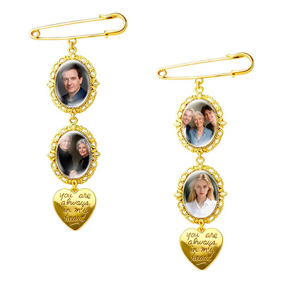 2pzs Cameo Broche Relicario De Novia Boda 4 Fotos Camafeo | MercadoLibre