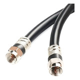 Cable Coaxial Rg6 Negro 20 Metros Con Conectores