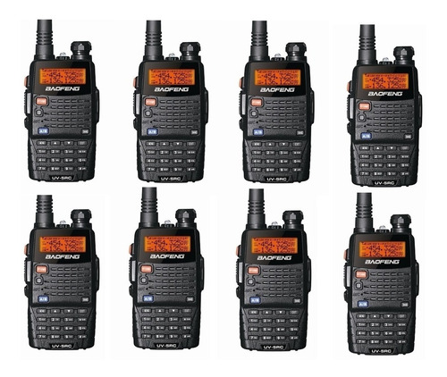 Pack 8 Radios Walkie Talkie Portatil Baofeng Vhf/uhf Uv5rc