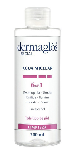 Dermaglos Facial Agua Miceral 6 En 1 Limpieza Ttp 200ml