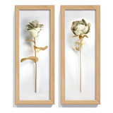 Kit Quadro Decorativo Flor Floral 3d Cozinha Banheiro Lavabo