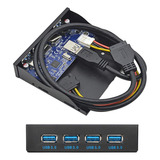 Cablecc Usb 3.0 Hub 4 Puertos Panel Frontal A Placa Base 20p