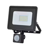 Foco Proyector Led Negro 30w Luz Fria 6500k Con Sensor.