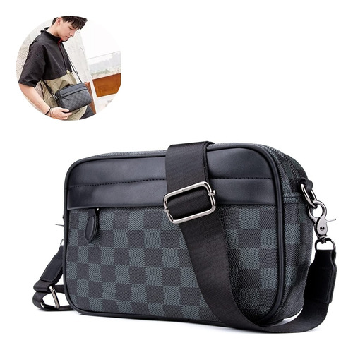 Moda Casual Bandolera Cuero Los Hombres Crossbody Bolso