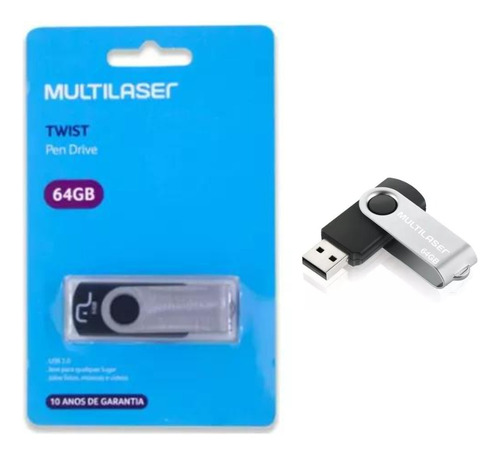 Pen Drive Multilaser 64gb Original 