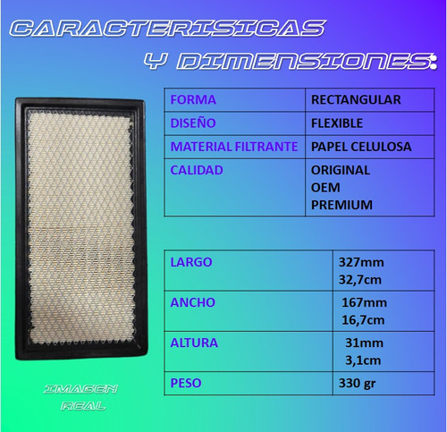 Filtro De Aire 10118 Para Dodge Caliber 2.0lts 2007 A 2011 Foto 2