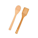 Utensilios Set X2 Unid De Madera Bamboo Cocina - Sheshu Home