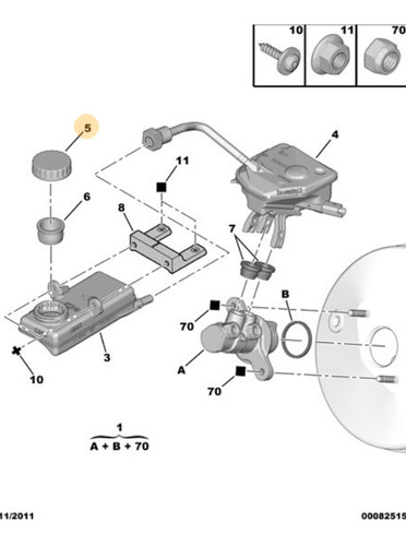 Tapa Deposito Liquido De Frenos Peugeot 206-207- 307-308-408 Foto 5