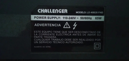 Tarjeta Tcon Tv Challenger 40  Modelo: Ld 40 B28 Fhd 