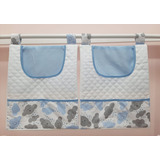 Kit C/ 2 Pç Porta Fraldas Estampados Para Varão Linha Baby! Cor Nuvem Azul Bebê Liso
