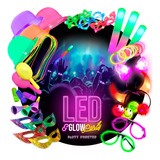 Combo Cotillon Luminoso Led Neon 25 / 30 Personas - Fiesta