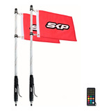 Par De Antenas Led Multicolor De 90cm Control Remoto 360° 