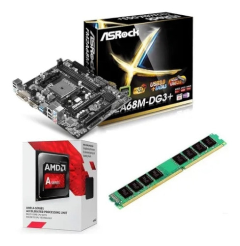 Kit Upgrade Amd A6 7480( Placa Mãe A68 + Processador + 4gb )