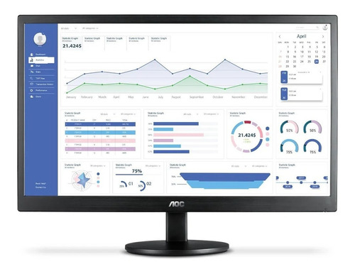 Monitor Aoc 18,5  Led Hd Widescreen Hdmi Vga E970swhnl