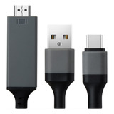 Cable Adaptador Hdtv 4k Tipo C A Usb De 2m Tablet