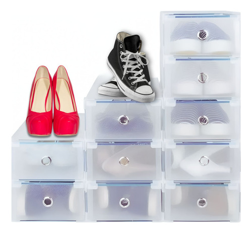 20 Cajas Organizadoras De Zapatos Apilables