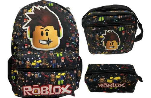 Mochila Roblox Games Infantil Bolsa Costas Escolar Menino 