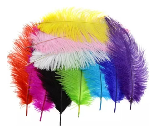 Plumas De Avestruz 35-40cm, 2 Piezas