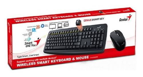 Kit Genius Teclado Mouse Inalambrico Smart Km-8100