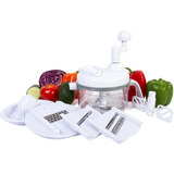 Procesadora Cortadora De Alimentos Ultra Chef Express 7 En 1 Color Blanco