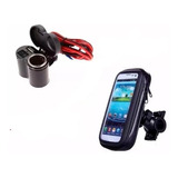 Kit Toma 12v Usb + Porta Celular Gps Moto Viaje Ruta En Fas!