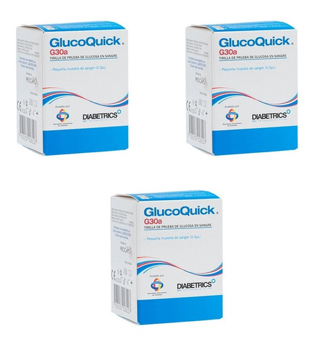 Glucoquick Tirillas 150, 3 Cajas X 50