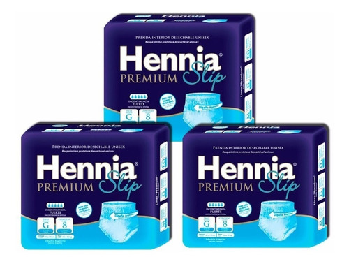 24 Ropa Interior Descartable Hennia Slip Grande 50 A 90 Kg