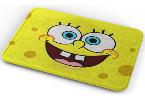 Tapete Bob Esponja Bob Cara Risa Baño Lavable 40x60cm