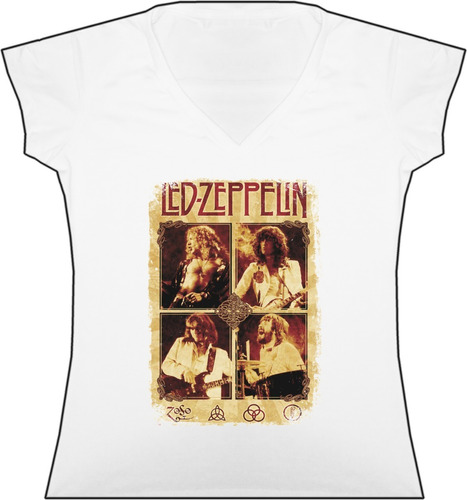 Blusa Led Zeppelin Dama Rock Metal Camiseta Bca Urbanoz