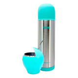 Set Termo Bala Mate Bombilla Keep Acero Inoxidable 500 Ml