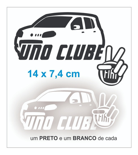 04 Adesivos Decorativos Automotivo Fiat Uno Vivace Clube 4p