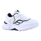 Zapatillas Footy Escolar Princeton Blanca Cordones