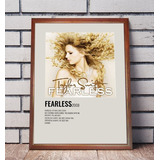 Taylor Swift Poster Album Fearless En Cuadro Vidriado