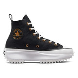 Botitas Converse Plataforma Modelo Run Star Hyke Negras