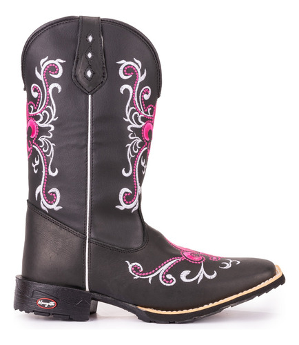 Bota Texana Feminina Country Bico Quadrado Dudalina Pink