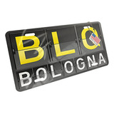 Neonblond Metal License Plate Blq Airport Code For Bologna