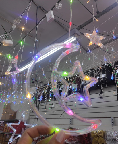 Cascata Led Pisca De Estrelas Decoração Natal Festa 110/220v