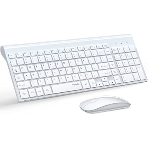 Teclado Mouse Inalambricos Ultra Slim Para Mac Color Blanco