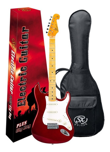 Guitarra Electrica Sx Vintage Serie Strato 57 Y Funda Deluxe