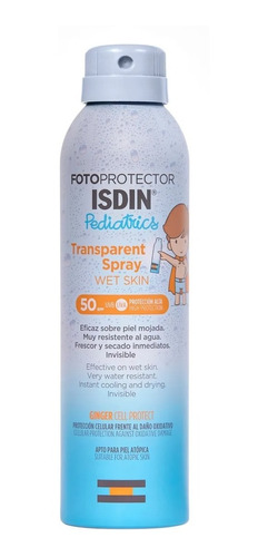 Isdin Fotoprotector Trasparente Wet Skin Pediatrics 50+