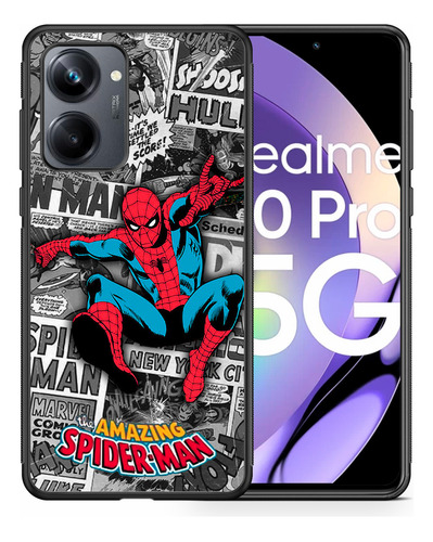 Funda Realme 10 Pro 5g Anime Manga Comics Super Heroes Arte