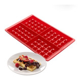 Molde Silicona Waffles Tableta Chocolate 12.5 Cm X 8.25 Cm